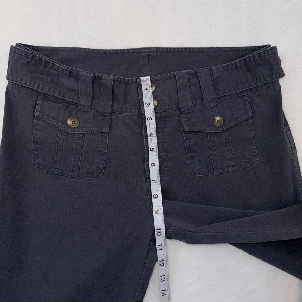 SUNDANCE Alberta Cotton Straight Leg Chino Trousers Size 10 Gray Boho Relaxed - Picture 8 of 9